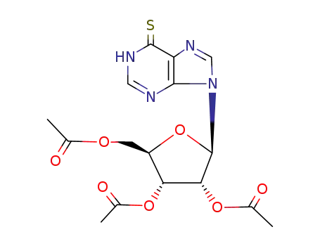 9-β-D-ribofuranosyl-6-thio-9H-purine 2',3',5'-triacetate