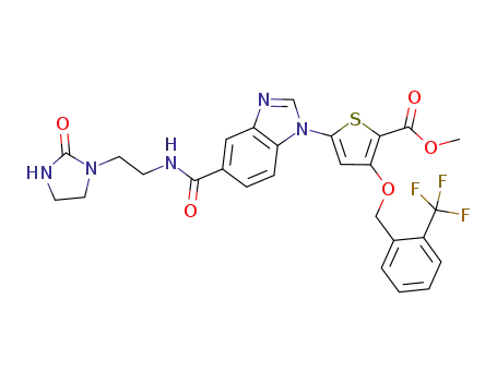 methyl 5-[5-({[2-(2-oxoimidazolidin-1-yl)ethyl]amino}carbonyl)-1H-benzimidazol-1-yl]-3-{[2-(trifluoromethyl)benzyl]oxy}thiophene-2-carboxylate