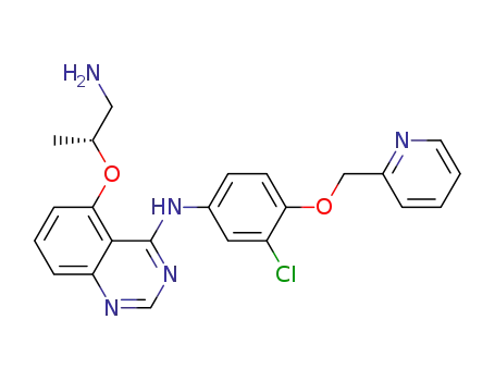 5-[(1R)-2-amino-1-methylethoxy]-N-[3-chloro-4-(pyridin-2-ylmethoxy)phenyl]quinazolin-4-amine