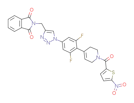 2-(1-{3,5-difluoro-4-[1-(5-nitro-thiophene-2-carbonyl)-1,2,3,6-tetrahydro-pyridin-4-yl]-phenyl}-1H-[1,2,3]triazol-4-ylmethyl)-isoindole-1,3-dione