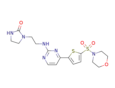 1-(2-(4-(5-(morpholinosulfonyl)thiophen-2-yl)pyrimidin-2-ylamino)ethyl)imidazolidin-2-one