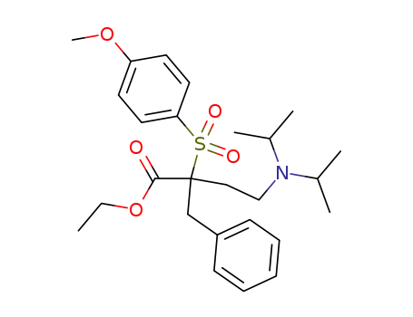 2-benzyl-4-diisopropylamino-2-(4-methoxy-benzenesulfonyl)-butyric acid ethyl ester