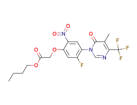 3-(4-butoxycarbonylmethoxy-2-fluoro-5-nitrophenyl)-5-methyl-6-trifluoromethylpyrimidin-4-one
