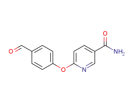 Molecular Structure of 676494-70-5 (3-Pyridinecarboxamide, 6-(4-formylphenoxy)-)