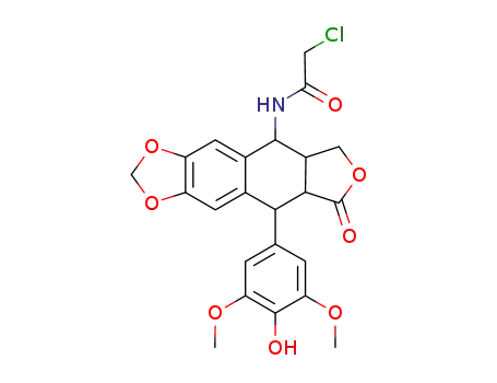 2-chloro-N-[9-(4-hydroxy-3,5-dimethoxyphenyl)-8-oxo-5,5a,6,8,8a,9-hexahydrofuro[3',4':6,7]naphtho[2,3-d][1,3]dioxol-5-yl]acetamide