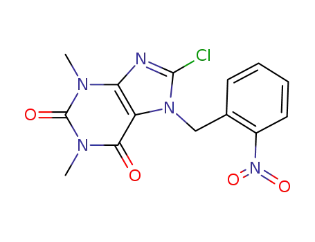 8-chloro-1,3-dimethyl-7-(2-nitrobenzyl)-3,7-dihydropurine-2,6-dione