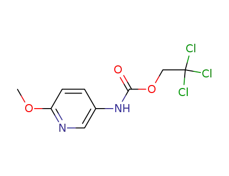 Molecular Structure of 887624-73-9 (Carbamic acid, (6-methoxy-3-pyridinyl)-, 2,2,2-trichloroethyl ester)