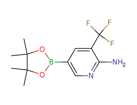 Molecular Structure of 947249-01-6 (2-Amino-3-(trifluoromethyl)pyridine-5-boronic acid pinacol ester)