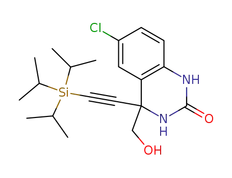 6-chloro-3,4-dihydro-4-hydroxymethyl-4-triisopropylsilylethynylquinazolin-2(1H)-one