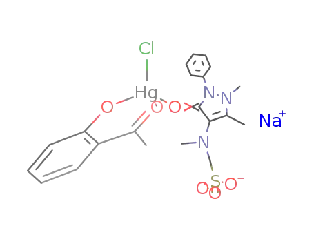 chloro(2,3-dimethyl-4-methylaminomethanesulphonate sodium-1-phenyl-3-pyrazoline-5-one)(o-hydroxyacetophenonato)mercury(II)