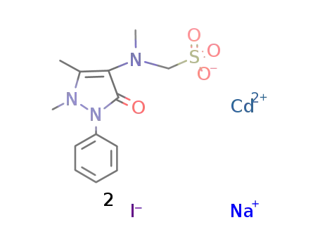 (1-phenyl-2,3-dimethyl-5-pyrazolone-4-methylaminomethane sulphonate sodium)I2cadmium(II)