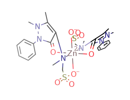 (1-phenyl-2,3-dimethyl-5-pyrazolone-4-methylaminomethane sulphonate)zinc(II)