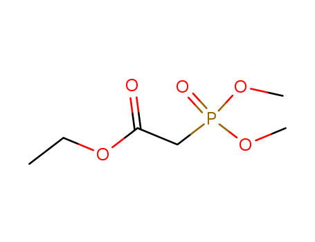 311-46-6,Ethyl dimethylphosphonoacetate,Aceticacid, (dimethoxyphosphinyl)-, ethyl ester (9CI);Acetic acid, phosphono-,1-ethyl dimethyl ester (7CI,8CI);Ethyl (dimethoxyphosphinyl)acetate;Ethyl(dimethylphosphono)acetate;Ethyl O,O-dimethylphosphonoacetate;
