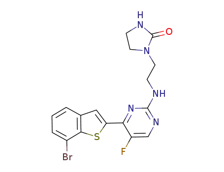1-{2-[4-(7-bromo-benzo[b]thiophen-2-yl)-5-fluoro-pyrimidin-2-ylamino]-ethyl}-imidazolidin-2-one