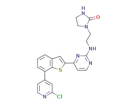1-(2-{4-[7-(2-chloro-pyridin-4-yl)-benzo[b]thiophen-2-yl]pyrimidin-2-ylamino}ethyl)imidazolidin-2-one