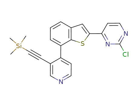2-chloro-4-[7-(3-trimethylsilanylethynyl-pyridin-4-yl)-benzo[b]-thiophen-2-yl]-pyrimidine