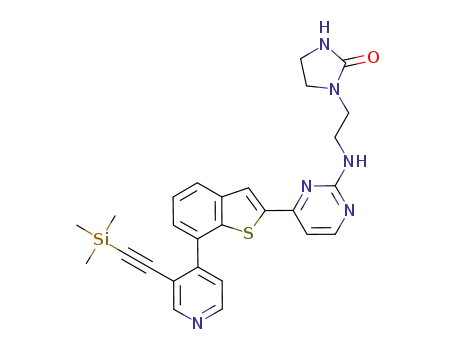 1-(2-[4-[7-(3-trimethylsilylethynyl-pyridin-4-yl)-benzo[b]thiophen-2-yl]-pyrimidin-2-ylamino]-ethyl)-imidazolidin-2-one