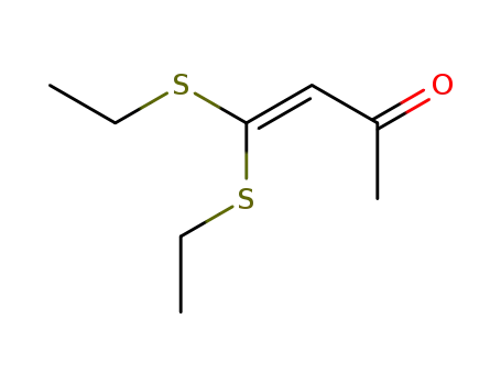 Molecular Structure of 81375-98-6 (3-Buten-2-one, 4,4-bis(ethylthio)-)