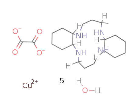 (3,14-dimethyl-2,6,13,17-tetraazatricyclo[14,4,0(1.18),0(7.12)]docosane)copper(II)(μoxalate)copper(II) pentahydrate