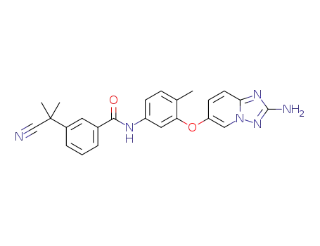 N-{3-[(2-amino[1,2,4]triazolo[1,5-a]pyridin-6-yl)oxy]-4-methylphenyl}-3-(1-cyano-1-methylethyl)benzamide