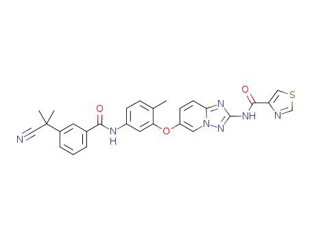 N-{6-[5-({[3-(1-cyano-1-methylethyl)phenyl]carbonyl}amino)-2-methylphenoxy][1,2,4]triazolo[1,5-a]pyridin-2-yl}-1,3-thiazole-4-carboxamide