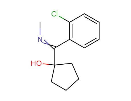 Molecular Structure of 6740-87-0 (KETAMINE RELATED COMPOUND A (50 MG) (1 -[(2-CHLOROPHENYL)(METHYLIMINO)METHYL]CYLCOPENTA-NOL))