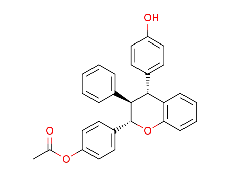 acetic acid 4-[4-(4-hydroxy-phenyl)-3-phenyl-chroman-2-yl]-phenyl ester