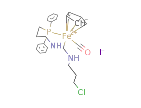 [CpFe(CO)(C(NH(CH2)3Cl)NH(CH2)3PPh2)]I