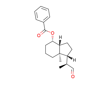 Molecular Structure of 66774-71-8 (Benzoic acid 7a-methyl-1-(1-methyl-2-oxo-ethyl)-octahydro-inden-4-yl ester)