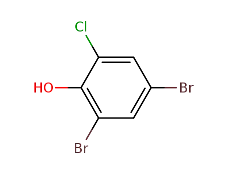 Molecular Structure of 4526-56-1 (6-Chloro-2,4-dibromophenol)