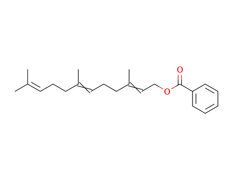 Molecular Structure of 89637-63-8 (2,6,10-Dodecatrien-1-ol, 3,7,11-trimethyl-, benzoate)
