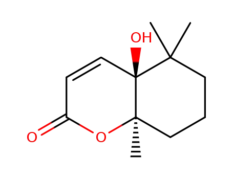 6-hydroxy-1,7,7-trimethyl-2-oxa-bicyclo[4.4.0]dec-4-en-3-one