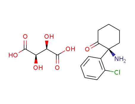 (S)-2-amino-2-(2-chlorophenyl)cyclohexanone tartrate salt