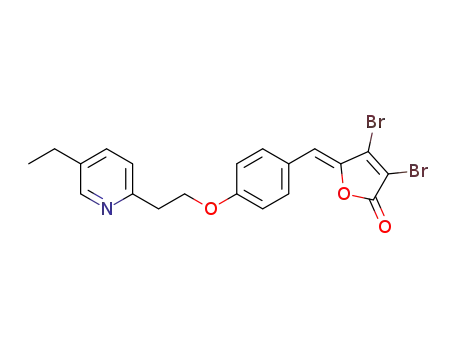 (Z)-3,4-dibromo-5-(4-(2-(5-ethylpyridin-2-yl)ethoxy)benzylidene)furan-2(5H)-one
