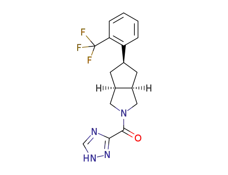 (1H-1,2,4-triazol-3-yl)((3aR,5R,6aS)-5-(2-(trifluoromethyl)phenyl)hexahydrocyclopenta[c]pyrrole-2(1H)-yl)methanone