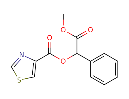 2-methoxy-2-oxo-1-phenylethyl thiazole-4-carboxylate