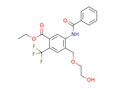 ethyl 5-benzamido-4-((2-hydroxyethoxy)methyl)-2-(trifluoromethyl)benzoate