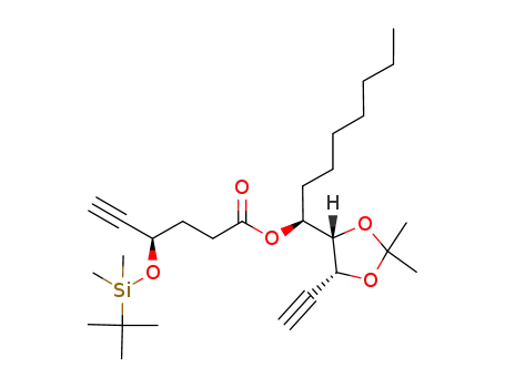 (R)-(S)-1-((4S,5R)-5-ethynyl-2,2-dimethyl-1,3-dioxolan-4-yl)octyl 4-((tert-butyldimethylsilyl)oxy)hex-5-ynoate