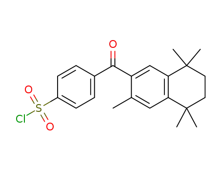4-(3,5,5,8,8-pentamethyl-5,6,7,8-tetrahydronaphthalene-2-carbonyl)benzene-1-sulfonyl chloride