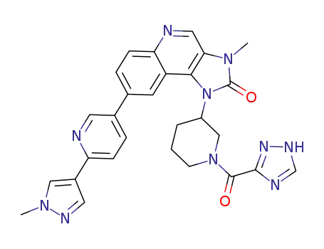 1-(1-(1H-1,2,4-triazole-3-carbonyl)piperidin-3-yl)-3-methyl-8-(6-(1-methyl-1H-pyrazol-4-yl)pyridin-3-yl)-1H-imidazo[4,5-c]quinolin-2(3H)-one