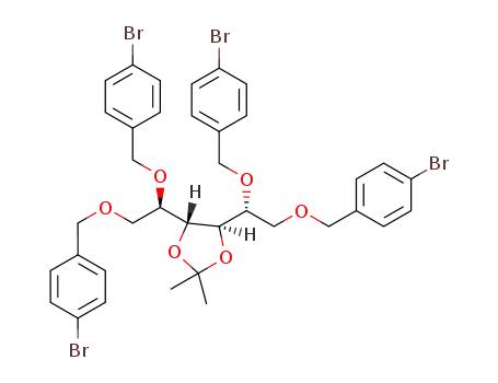 1,2,5,6-tetra-O-(4-bromobenzyl)-3,4-O-isopropylidene-D-mannitol