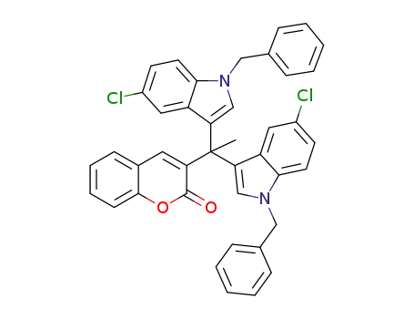 3-(1,1-bis(1-benzyl-5-chloro-1H-indol-3-yl)ethyl)-2H-chromen-2-one