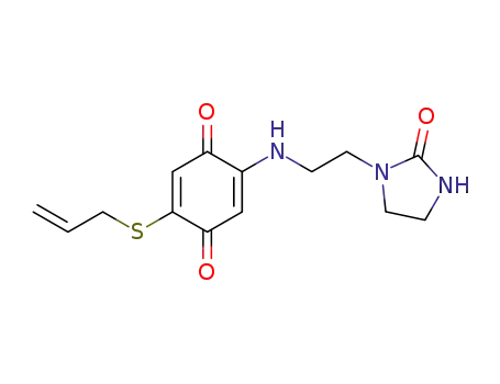 2-(allylthio)-5-((2-(2-oxoimidazolidin-1-yl)ethyl)amino)-2,5-cyclohexadiene-1,4-dione