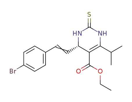 (S)-ethyl 4-(4-bromostyryl)-6-isopropyl-2-thioxo-1,2,3,4-tetrahydropyrimidine-5-carboxylate