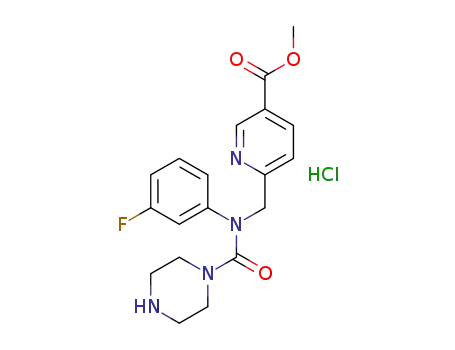 methyl 6-((N-(3-fluorophenyl)piperazine-1-carboxamido)methyl)nicotinate hydrochloride