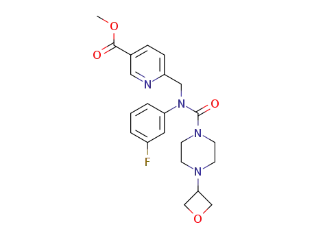 methyl 6-((N-(3-fluorophenyl)-4-(oxetan-3-yl)piperazine-1-carboxamido)methyl)nicotinate