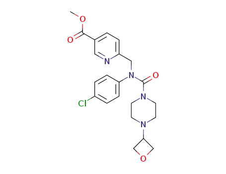 methyl 6-((N-(4-chlorophenyl)-4-(oxetan-3-yl)piperazine-1-carboxamido)methyl)nicotinate