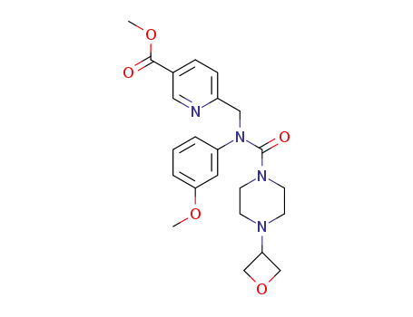 methyl 6-((N-(3-methoxyphenyl)-4-(oxetan-3-yl)piperazine-1-carboxamido)methyl)nicotinate