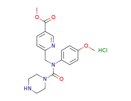 methyl 6-((N-(4-methoxyphenyl)piperazine-1-carboxamido)methyl)nicotinate hydrochloride