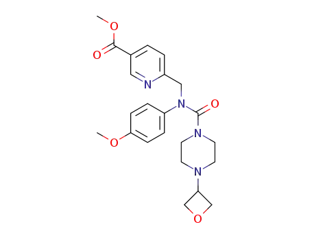 methyl 6-((N-(4-methoxyphenyl)-4-(oxetan-3-yl)piperazine-1-carboxamido)methyl)nicotinate